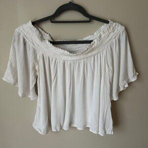 Urban Outfitters White  Off-Shoulder Blouse